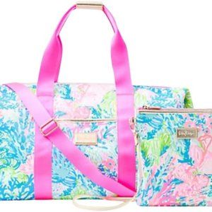 Lilly Pulitzer Travel Duffel With Crossbody Bag